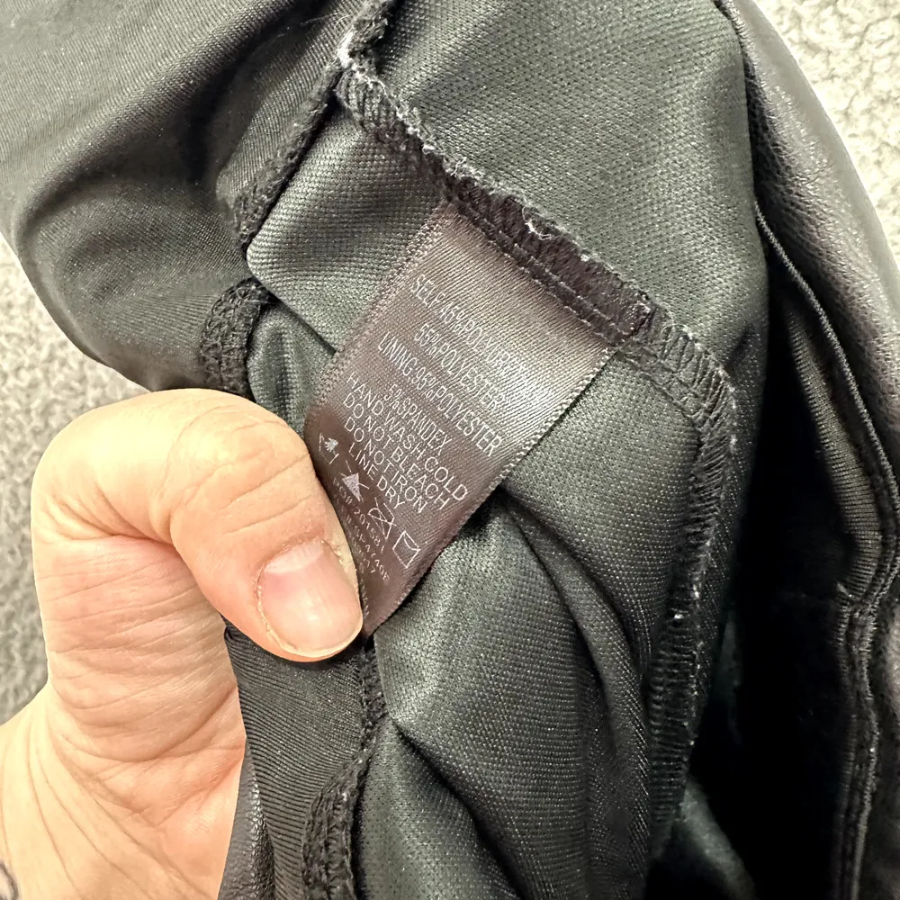 21 Saints Pants‎ Womens Small Black Faux Vegan Leather Pull On Boho Moto Rocker - Image 6