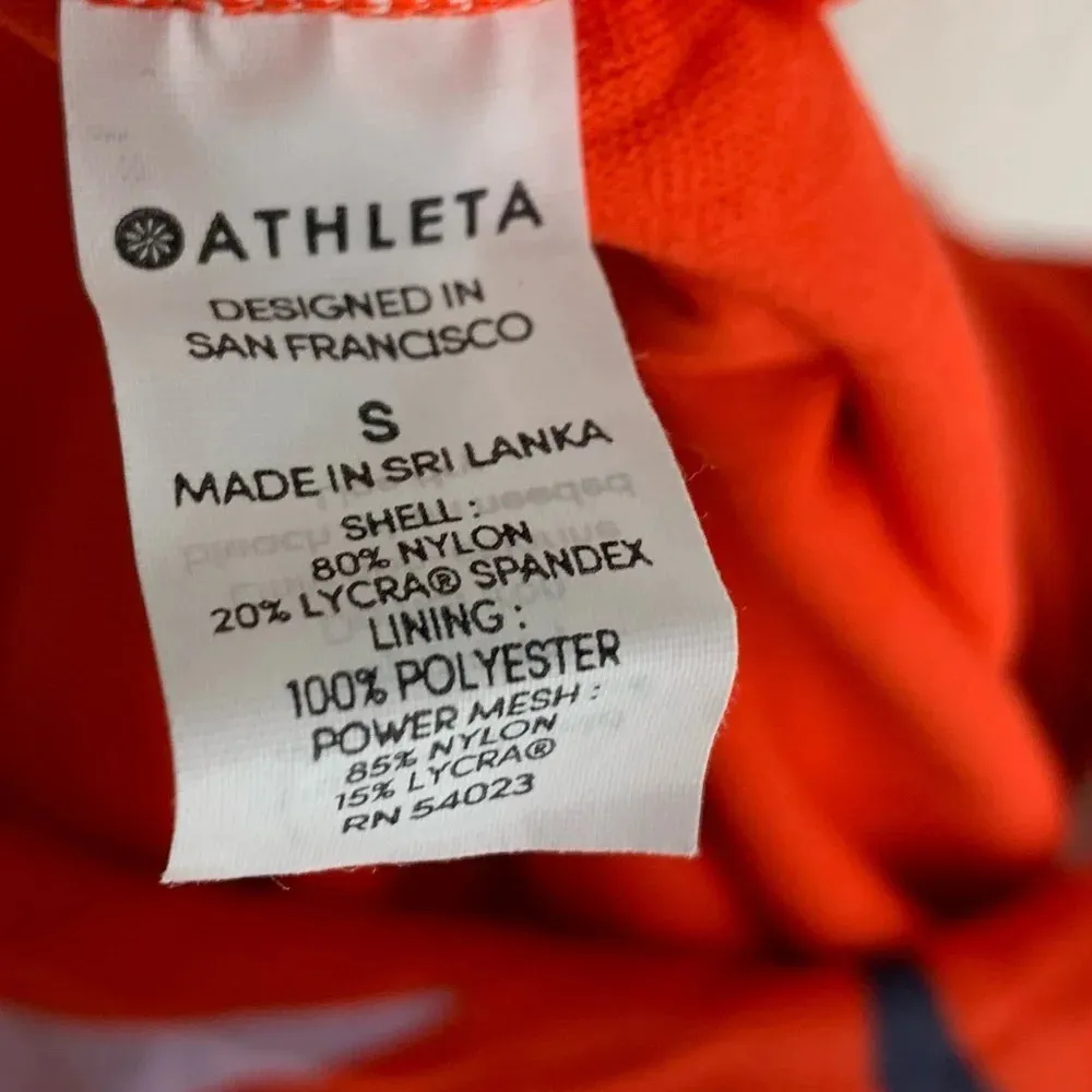 ATHLETA Waimea One Piece Plunge Halter Swimsuit Floral Small Red - Image 6