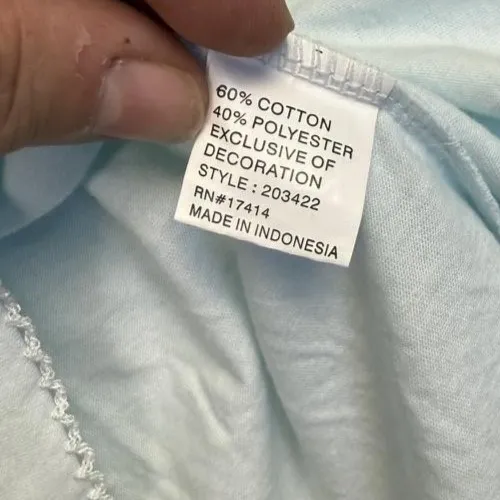 Miss Elaine Nightgown Womens Medium Embroidered Smocked Yoke Lace Trim Sleepwear Blue - Image 4