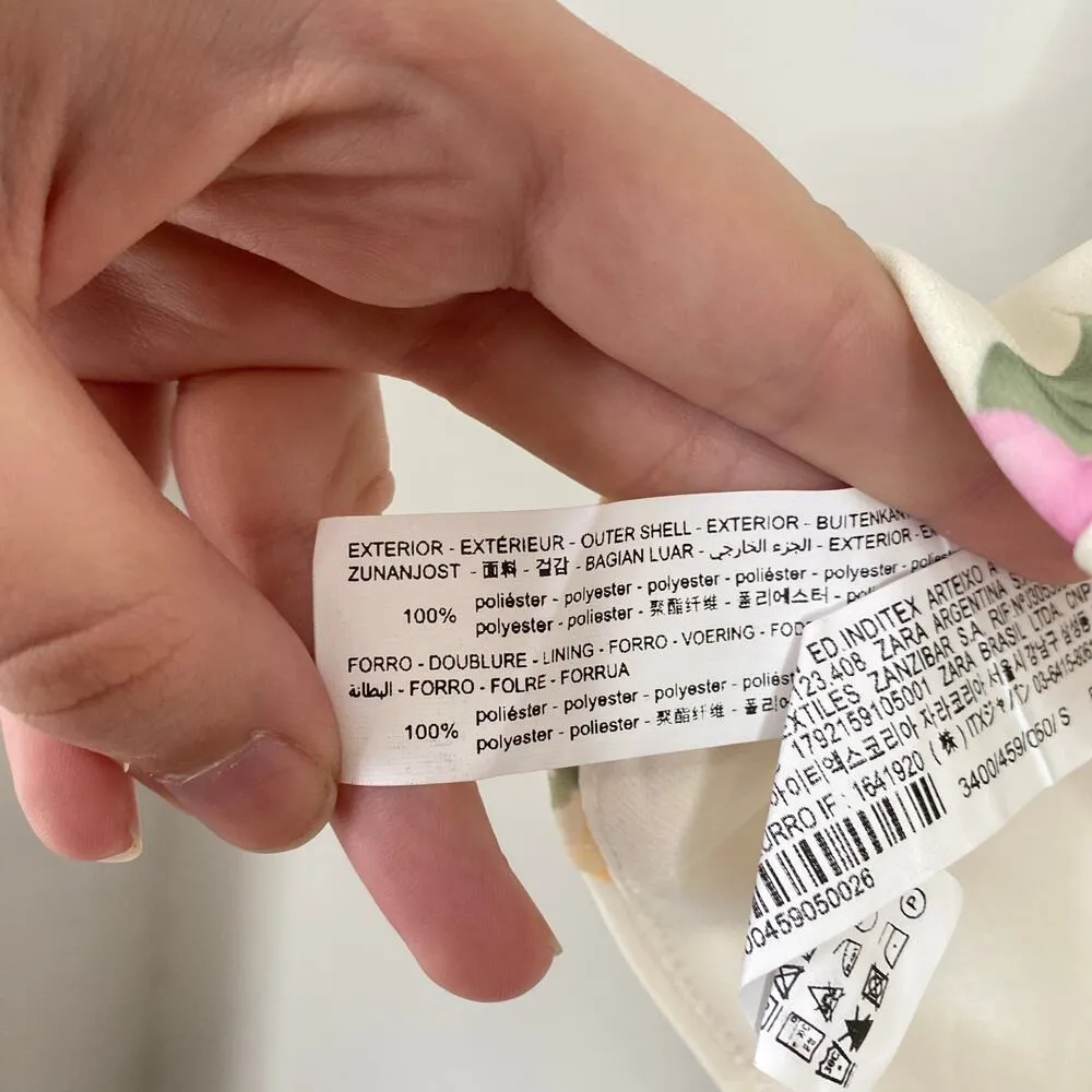 ZARA Floral Print Corset Crop Top Strapless Bustier Feminine Size Small NWT - Image 6