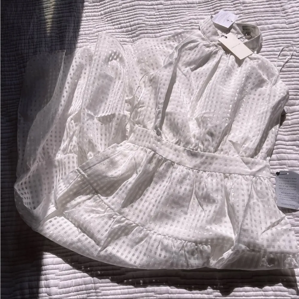 Angel Check Sleeveless Seersucker Maxi Dress Adelyn Rae - Image 5