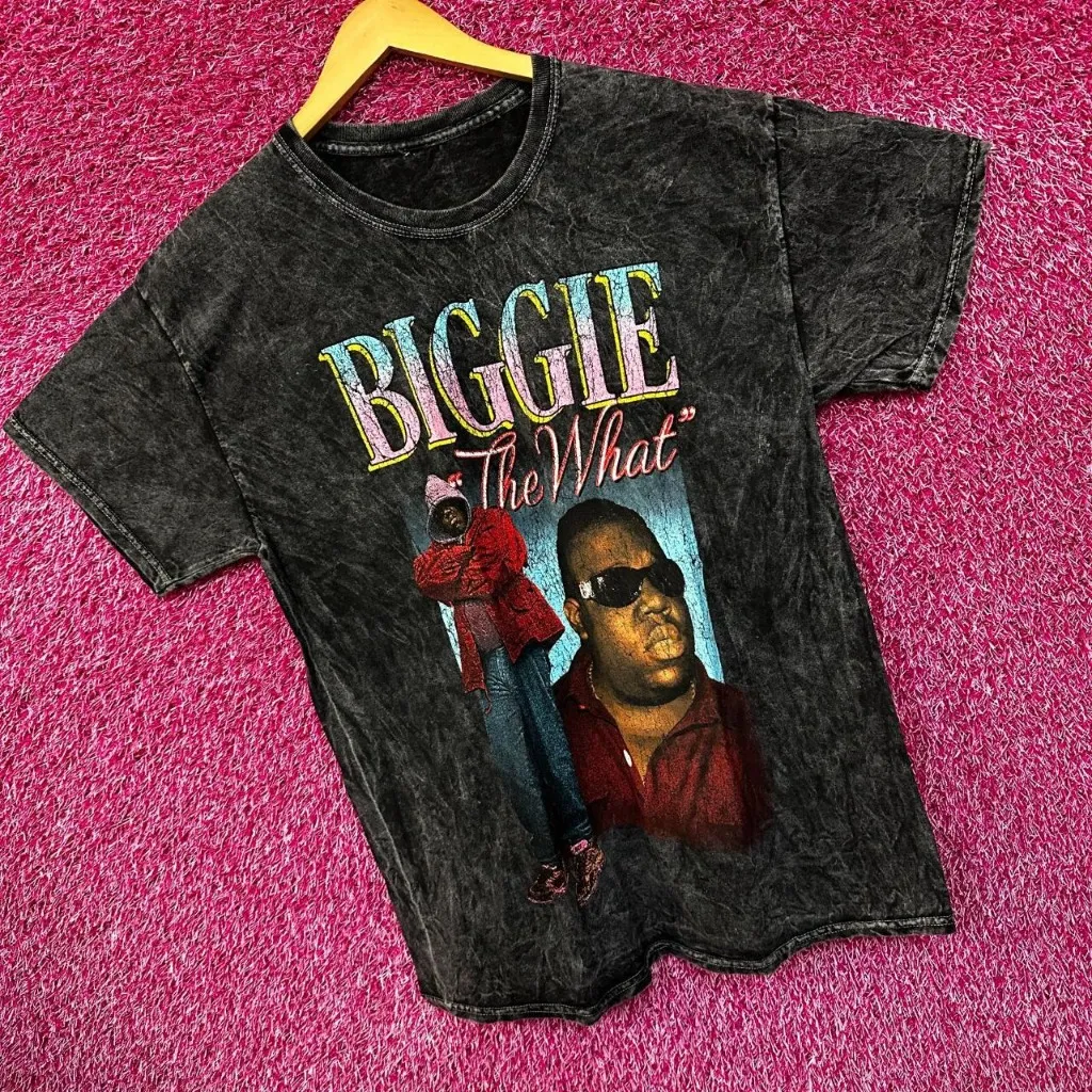 Notorious BIG The What Mineral Wash Rap Tshirt size Large  - Image 3