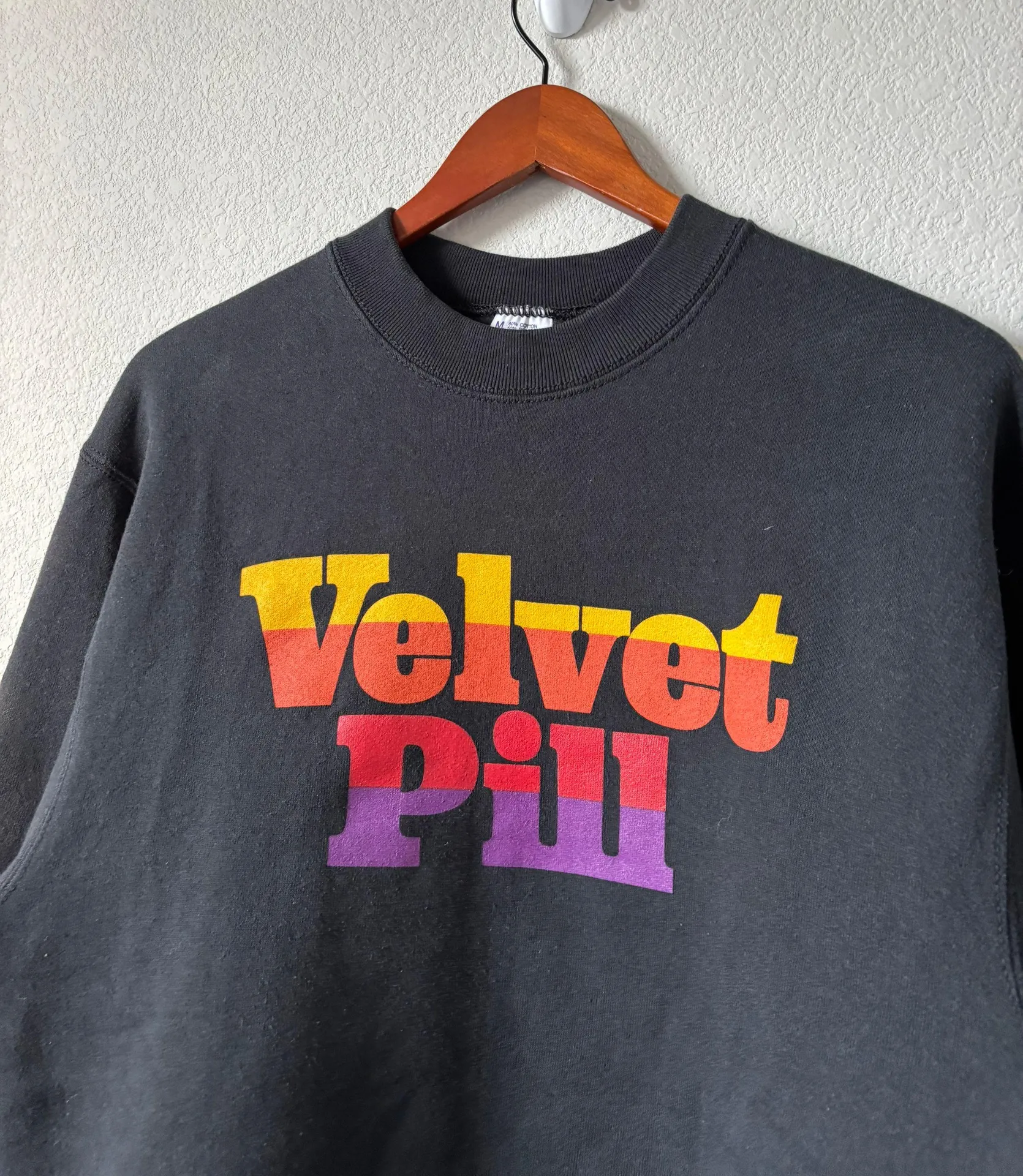 Black Velvet Pill Crewneck Size L - Image 3