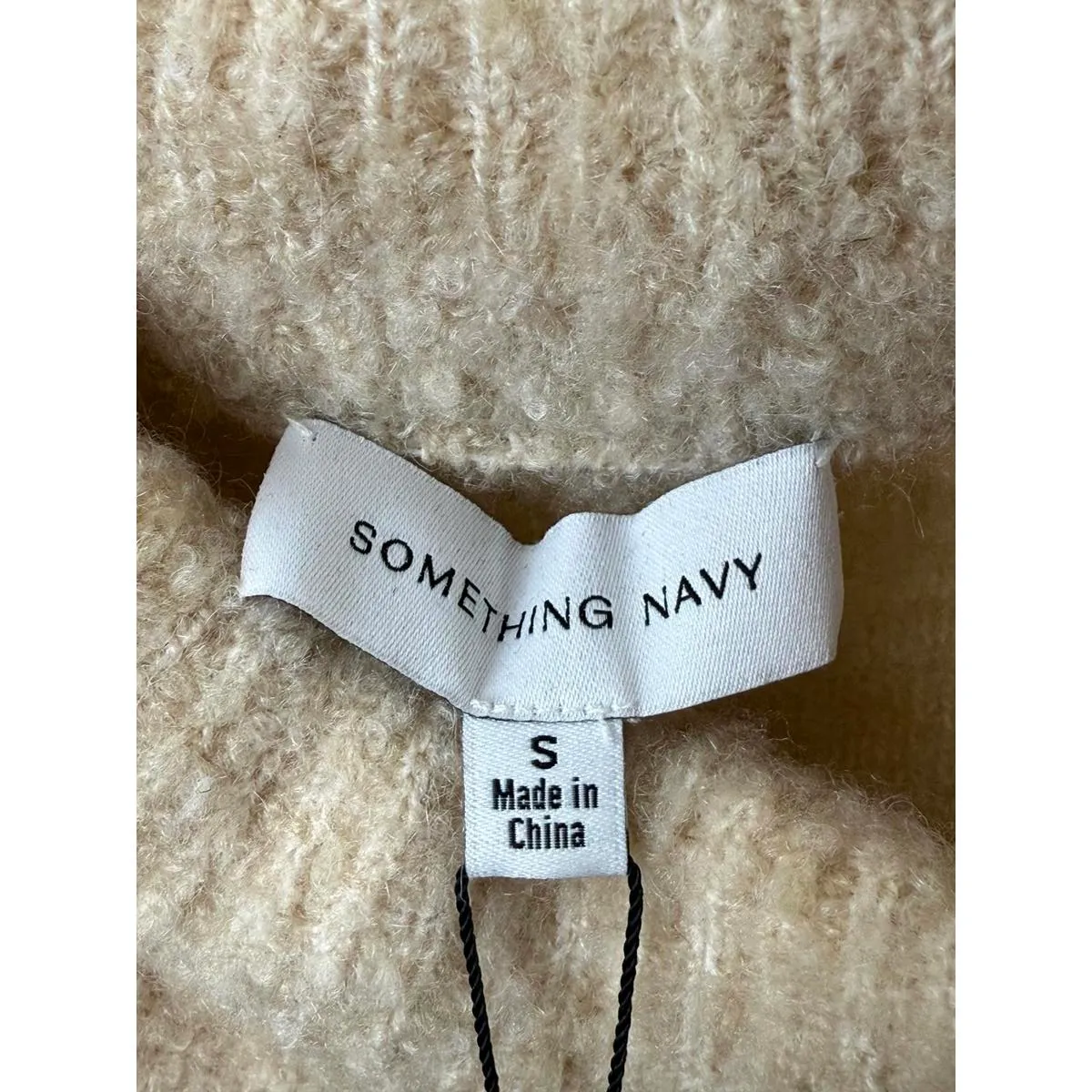 Something Navy Beige Ombré Poplin Collared Sweater - Size - Small - Image 7