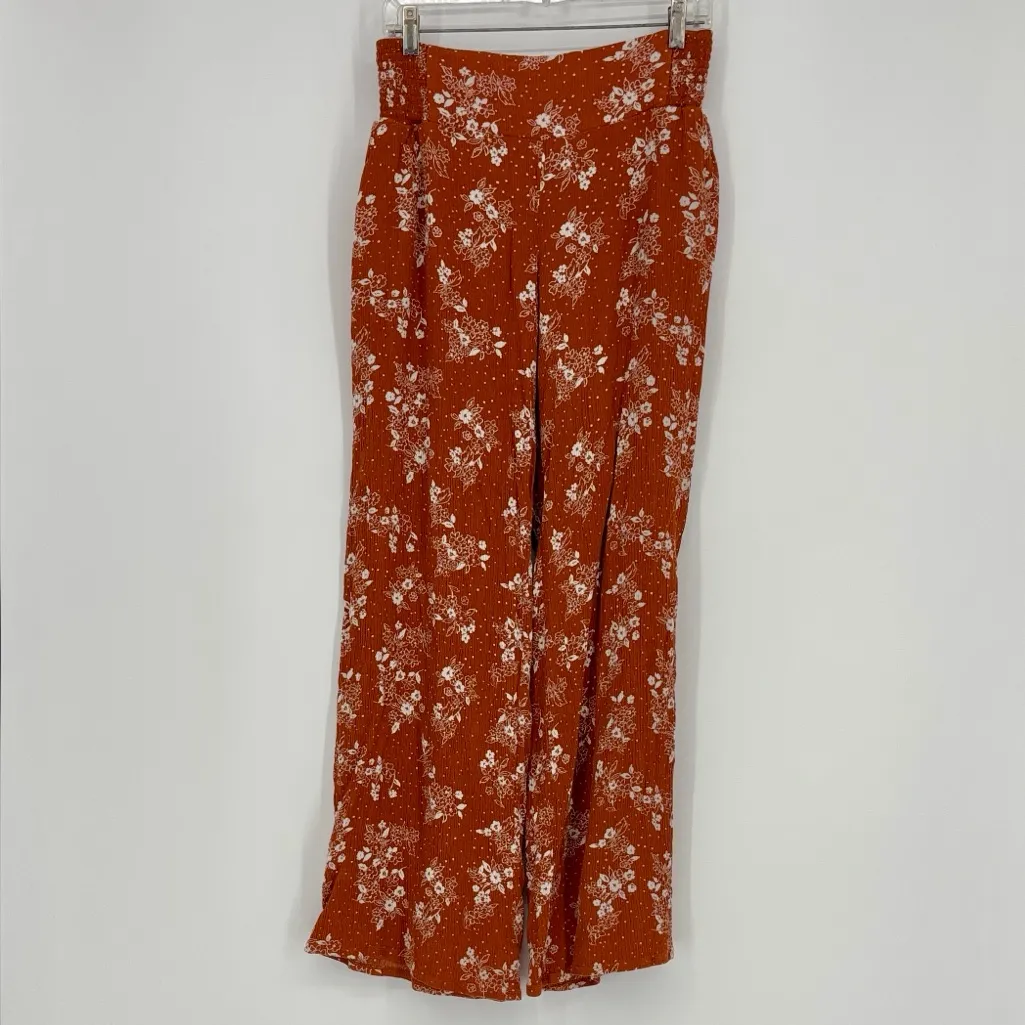 Three Dots Wide Leg Pants Loosefit Flowy Smocked Waist Womens Size Large - Image 10