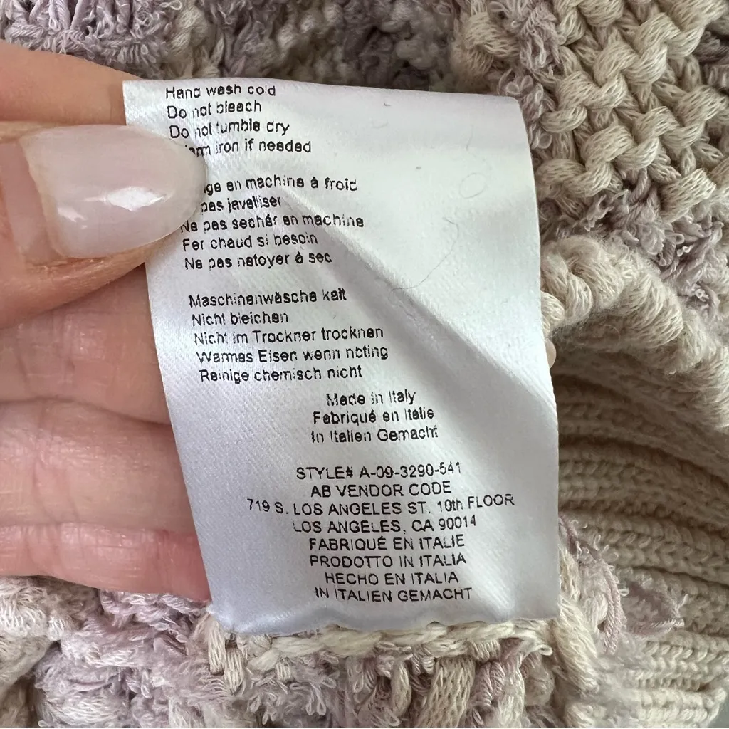 NWT Anine Bing Tommy Cardigan Sweater in Lavender and Cream - Image 7