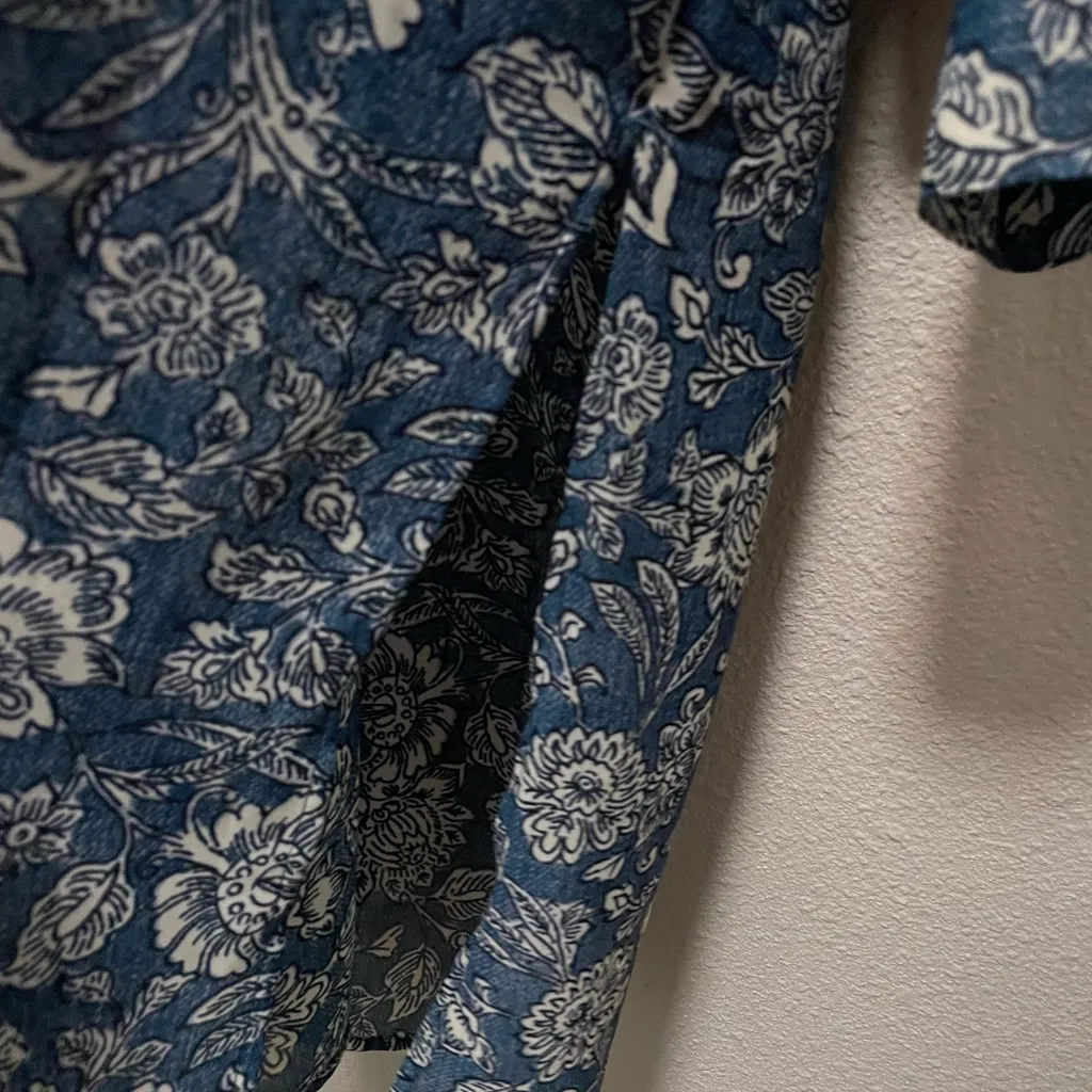 Catherines Blue Bishop Sleeve Notched Collar Dress Size undefined - Image 5