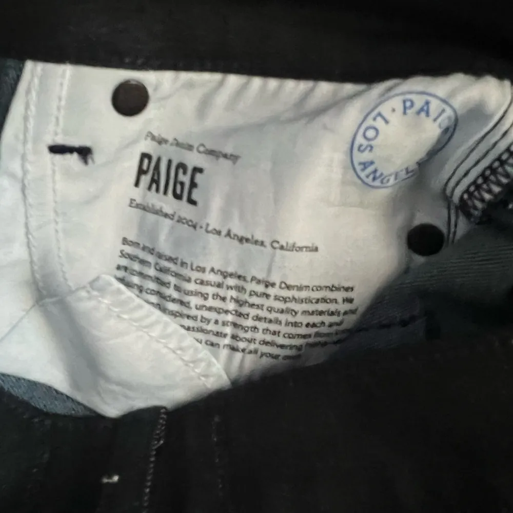 Paige Julia Jean Mixed Media Pant, Faux Leather Ankle, New with Tags - Image 4