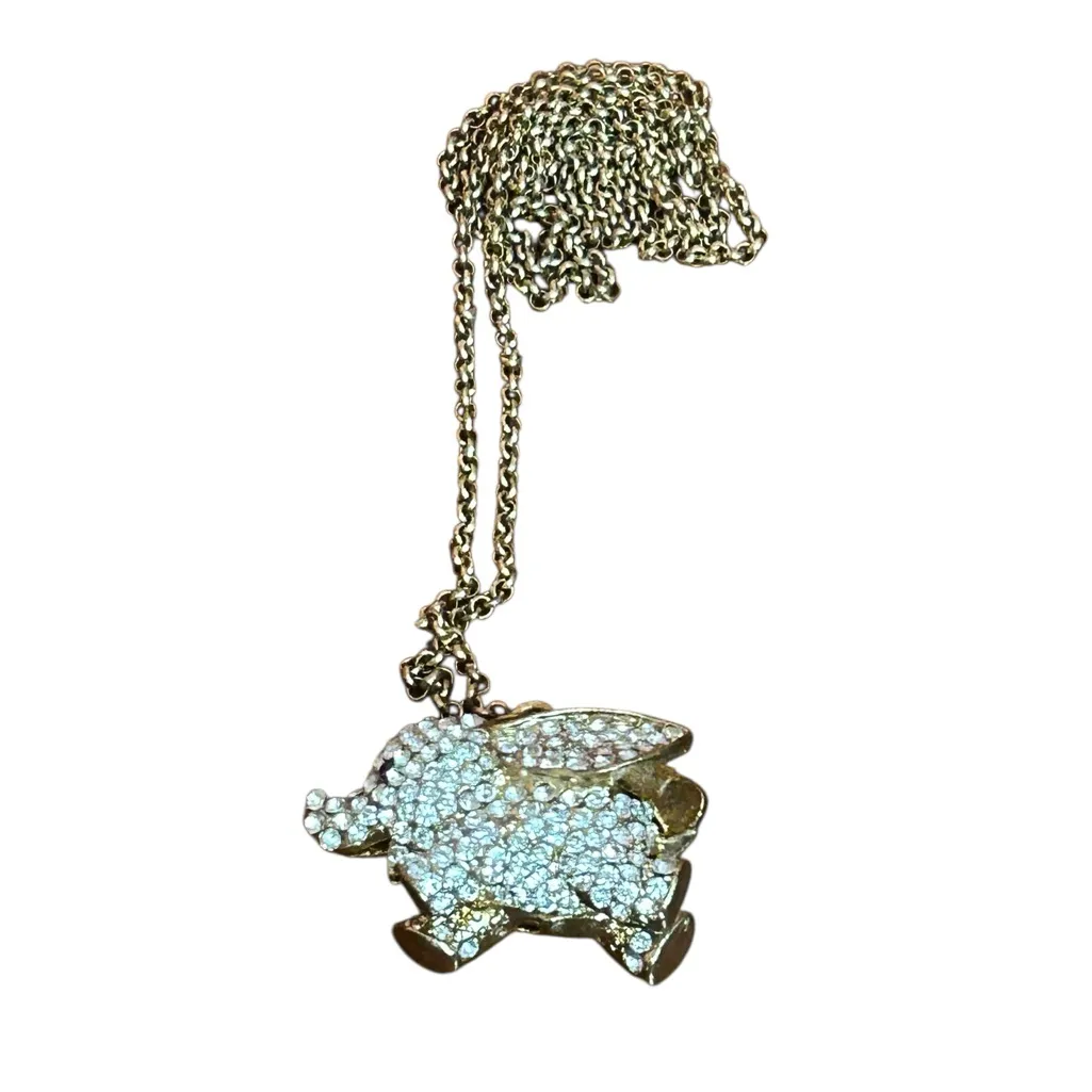 Betsey Johnson  Sparkling Elephant Necklace - Image 2
