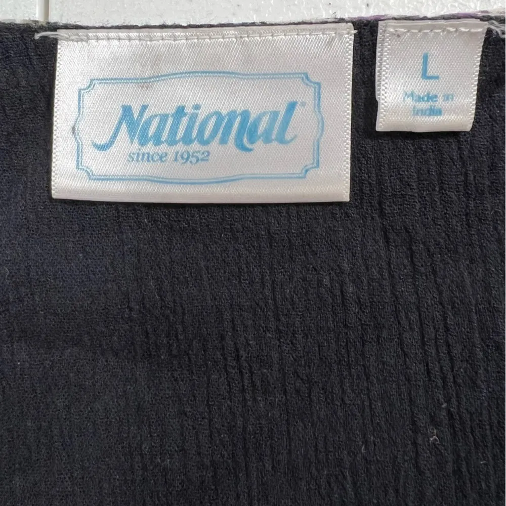 National Santa Fe Border Print Patio Dress Black Size L - Image 5