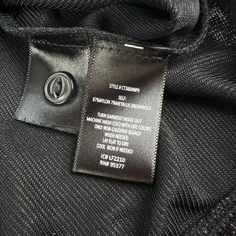 Sanctuary Shimmer And Shine Black Rose Gold Cap Sleeve Blouse Top Size Small - Image 6