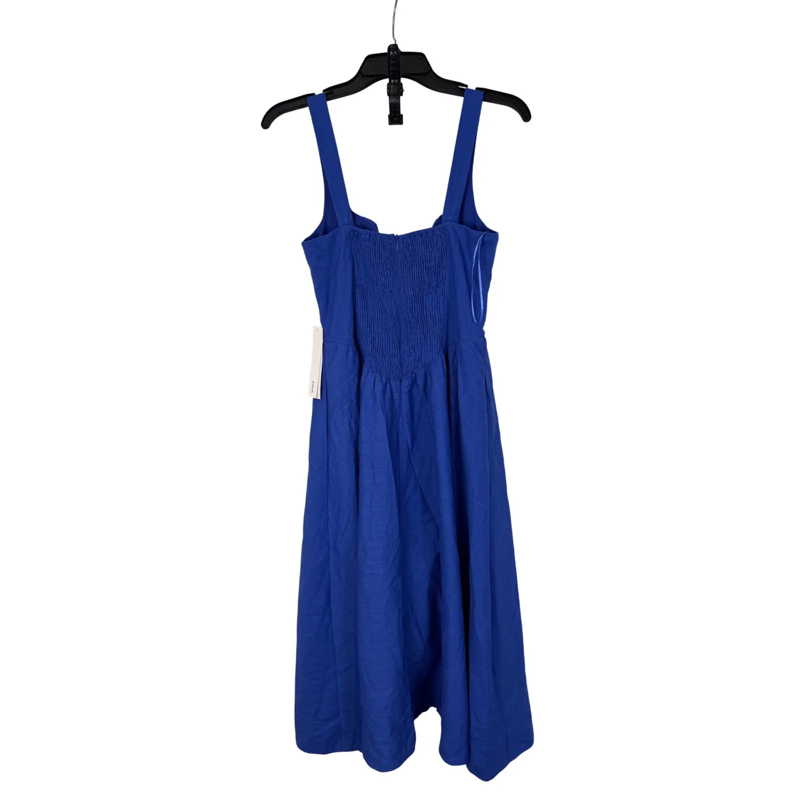 Aqua Women's Royal‎ Blue Rayon Blend Midi Dress - Casual Cocktail - Image 4