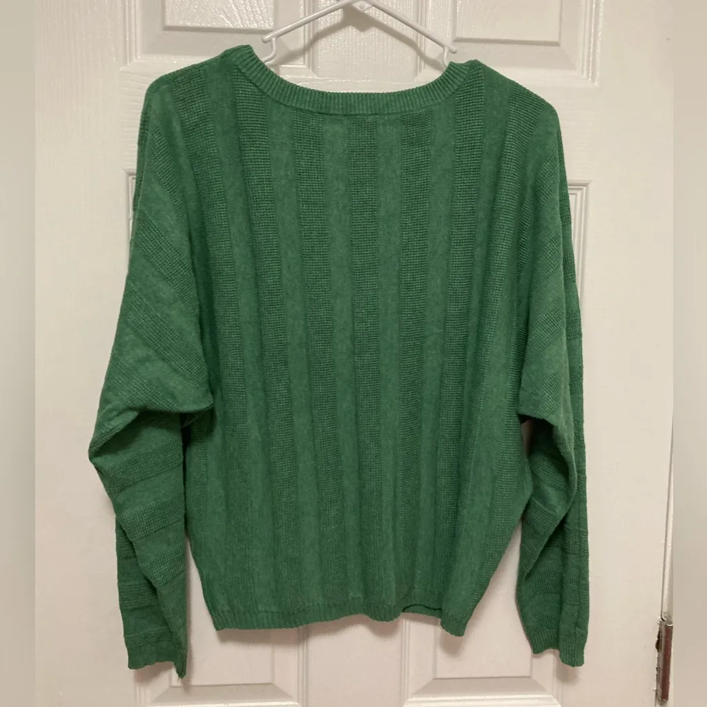Cyrus Emerald Green Ribbed 3/4 Sleeve Sweater - Image 5