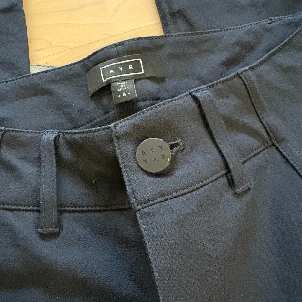 AYR The Sizzle Tonal Stretch Seamed Front Split‎ Ankle Pants Size 4 - Image 5