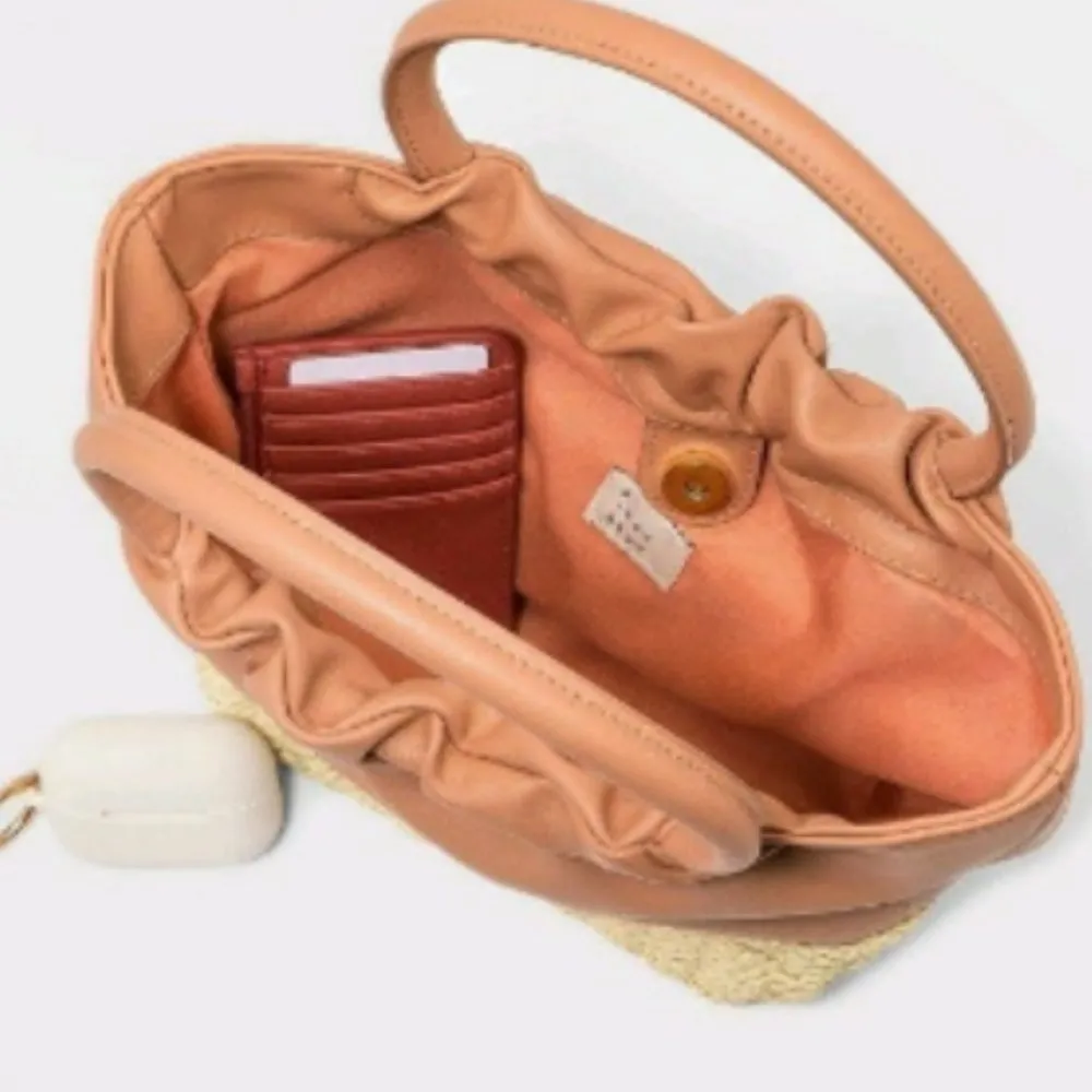 Straw Mini Tote Handbag - A New Day - Image 4