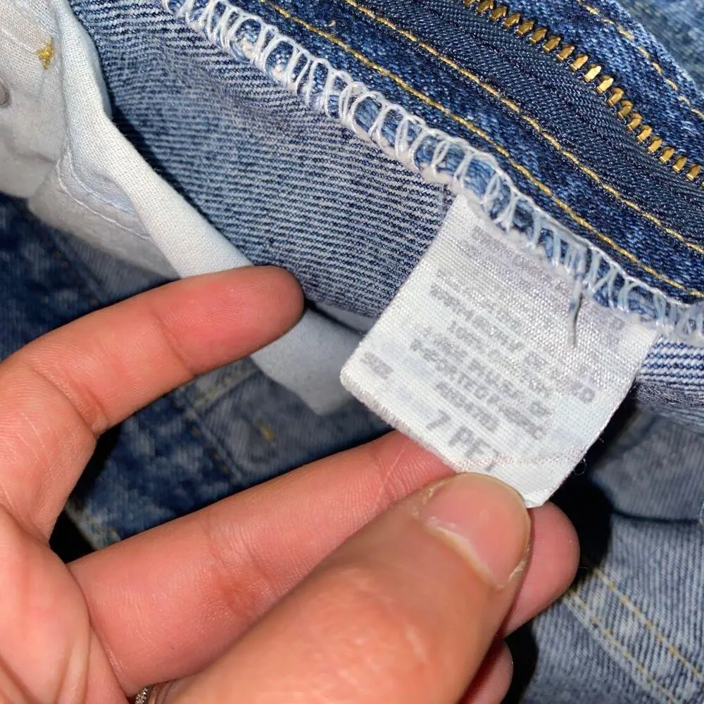 Vintage Riders By Lee Denim Medium Wash Blue High Rise Jeans Women's 7 Petite - Image 6