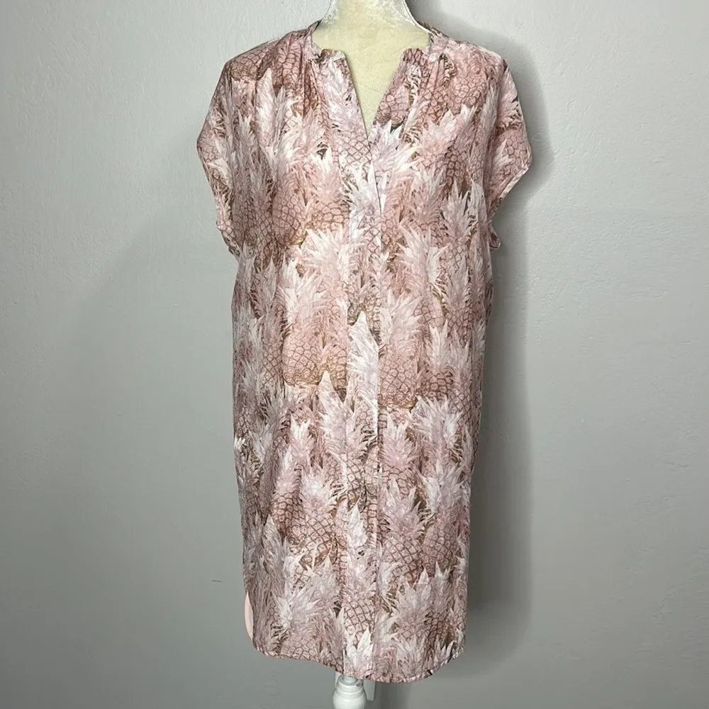 Anthropologie • the odells tropical pineapple cotton silk dress - Image 47