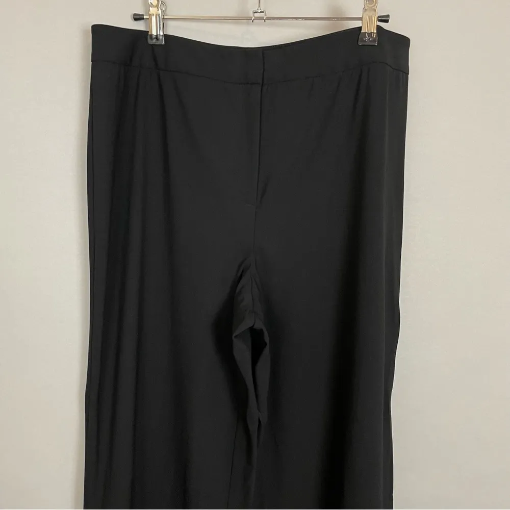 Lafayette 148 New York Slacks Black Pants Wide Leg Size 10 Women Wool Blend Work - Image 5