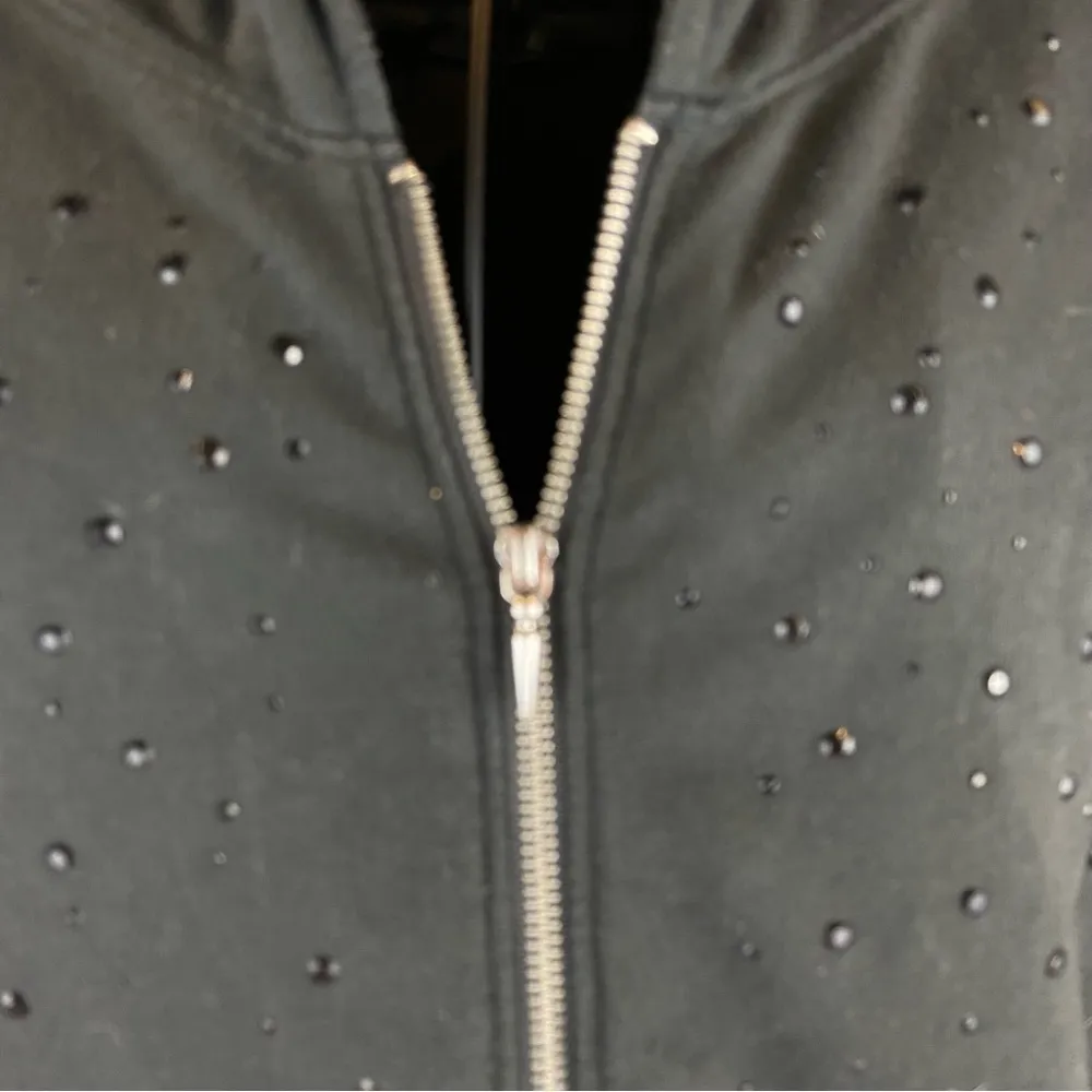 Star Wars Darth Vader Jeweled Hoodie by Rock & Republic Dark Gray Zip Front - Image 10