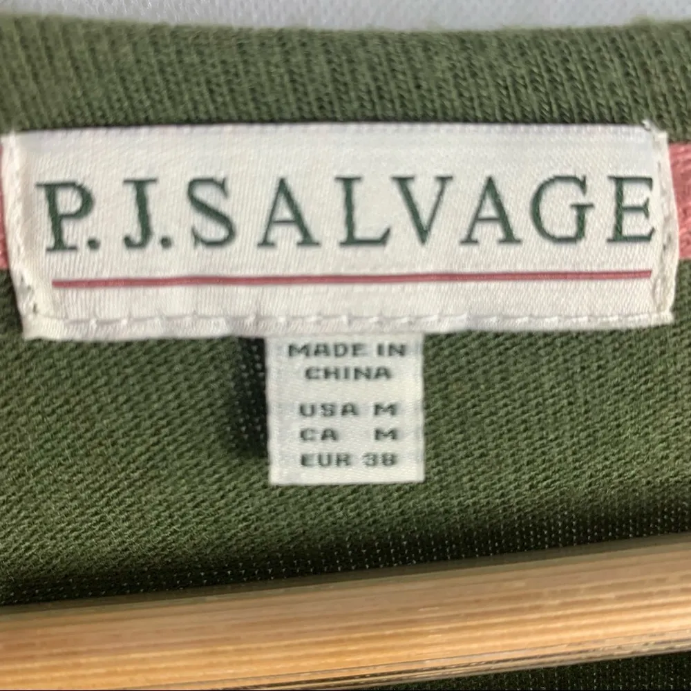 P.J Salvage Happy Glamper Long sleeve sweater Size Medium Olive color - Image 4