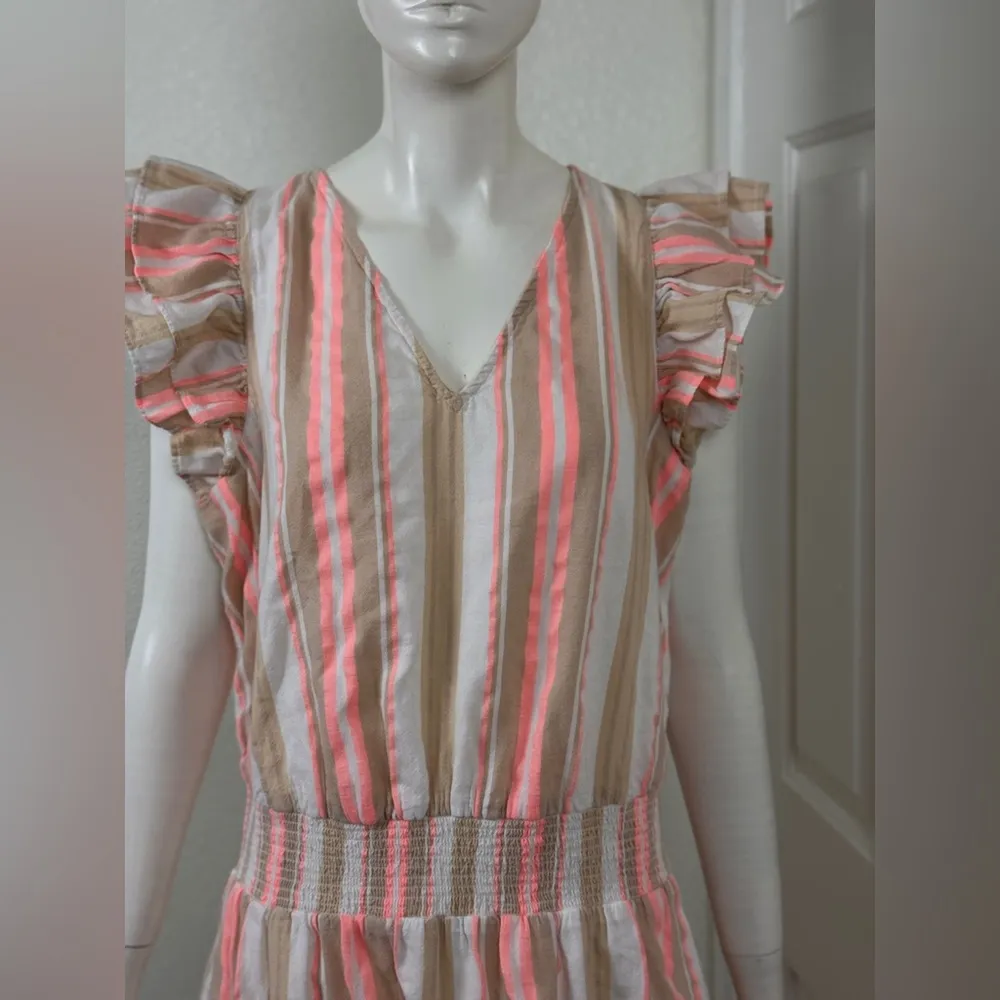 Vineyard Vines Pink and White Striped Dress Size Large. F59 - Image 3