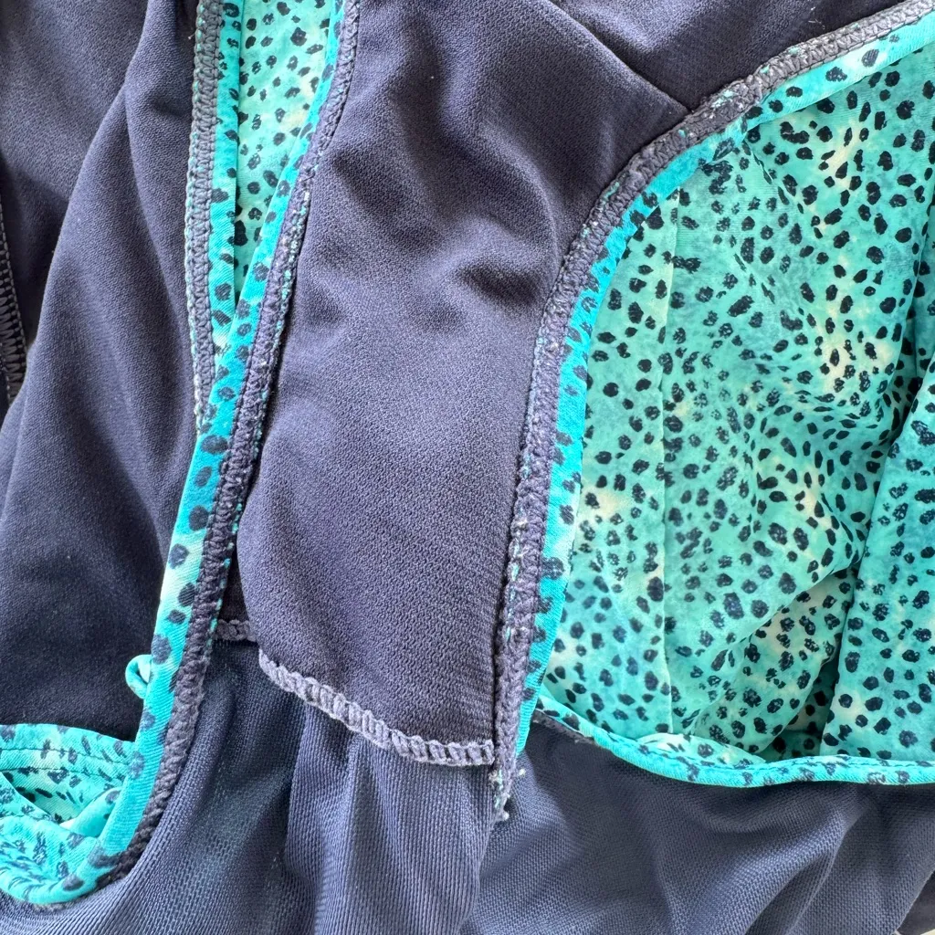 Byron Blue One Piece Swimsuit with V - Image 6