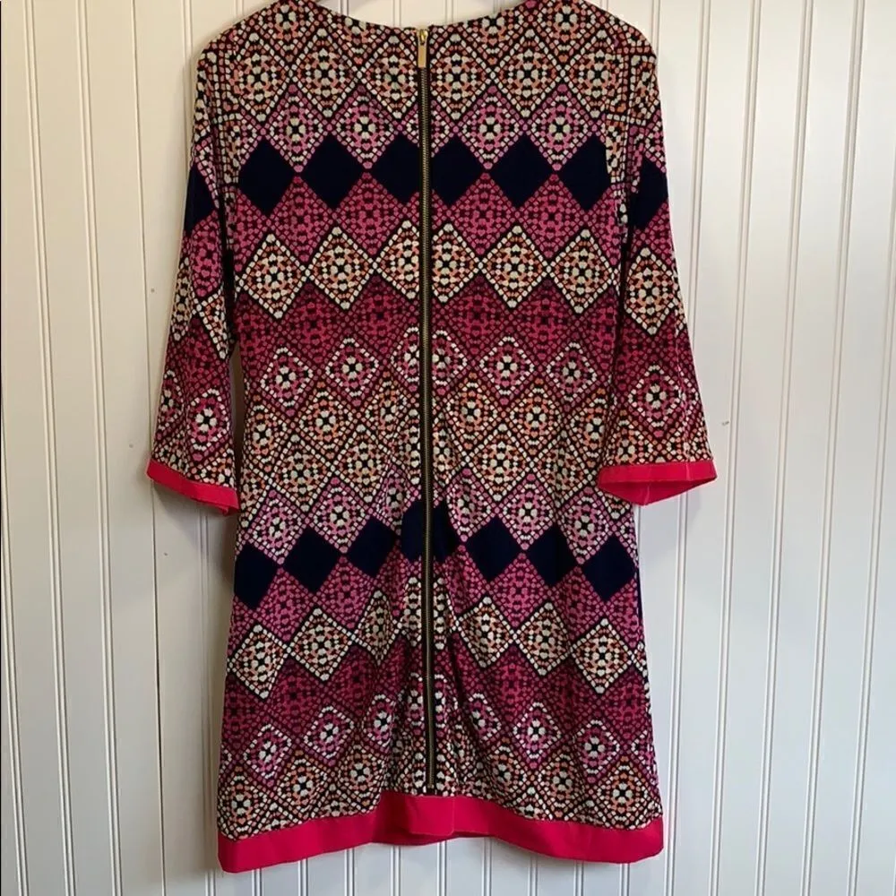 Eliza J. Diamond Print Jersey Knit Shift Dress - Image 3