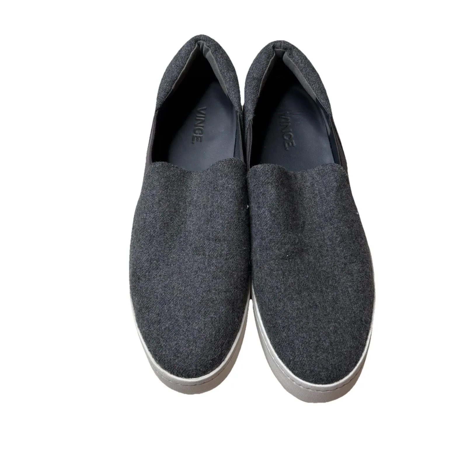 Vince Warren Gray Grey Woolen Platform Slip On Sneakers Size 9M Shoes Womens - Image 2