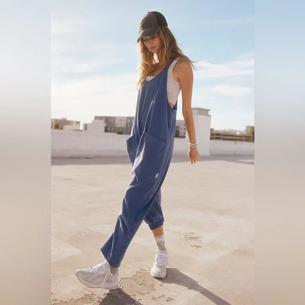 Free People Movement Hot Shot Onesie Blue Size M - Image 10