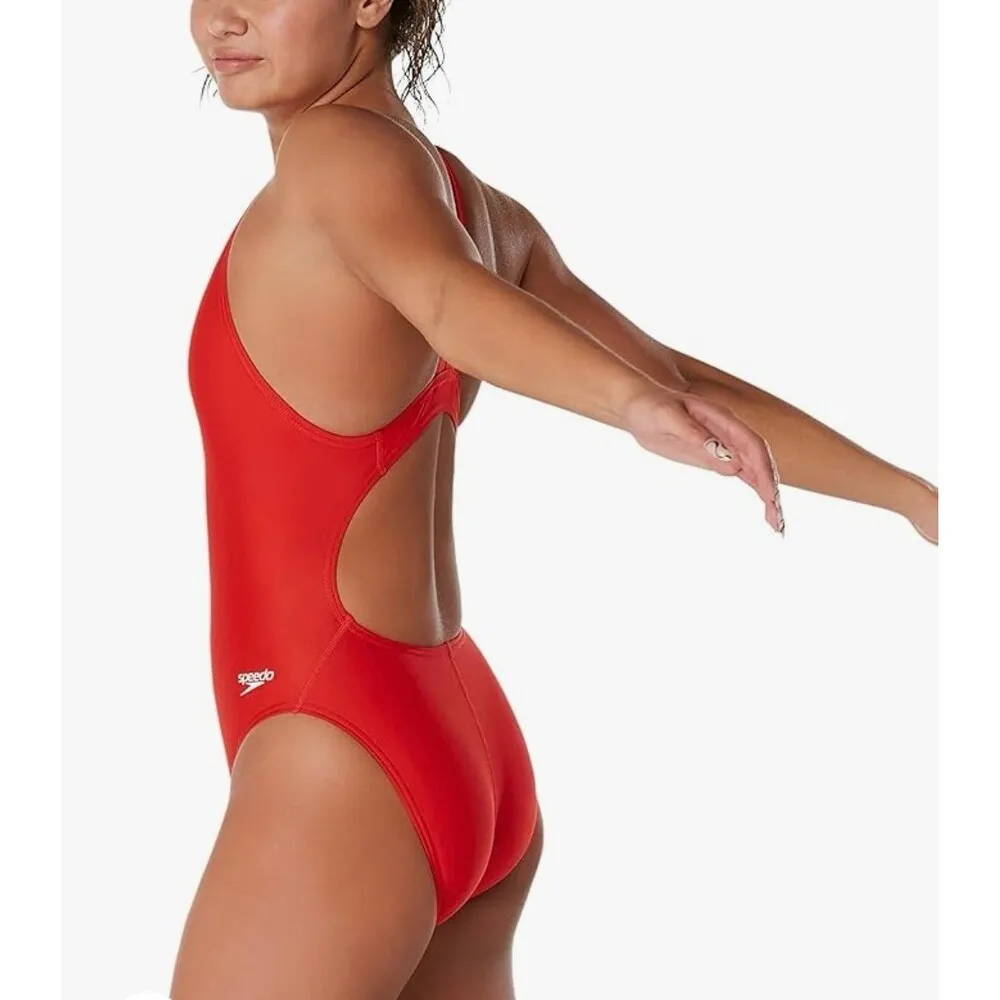 Speedo Woman's Pro LT Super Back Swimsuit Red Size 12 New With Tags - Image 4
