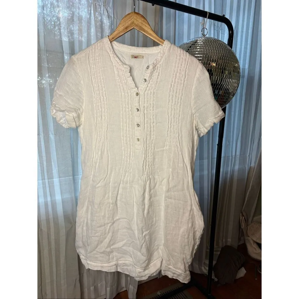 Faherty Women’s White Gemini Basketweave Dress - Image 4