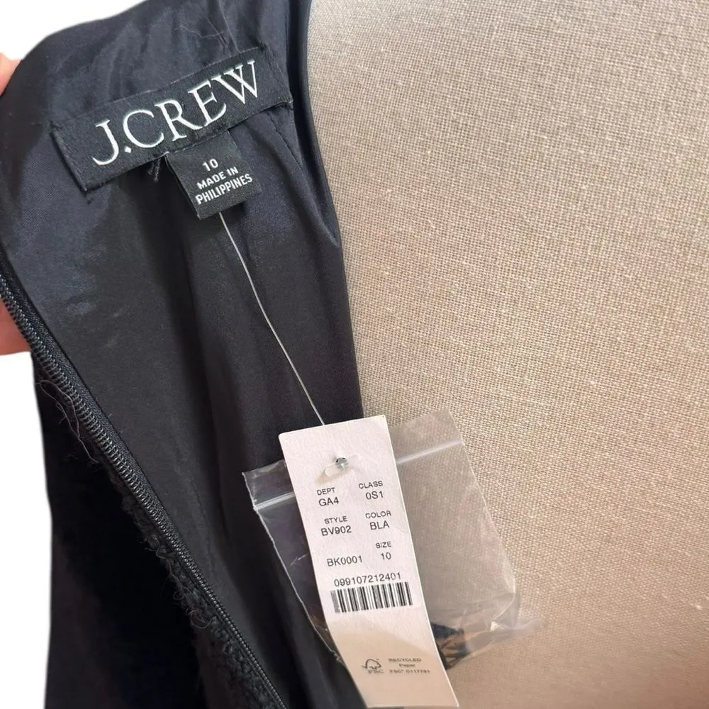 J.Crew Sophia mini dress in maritime tweed Black NWT 10 - Image 4