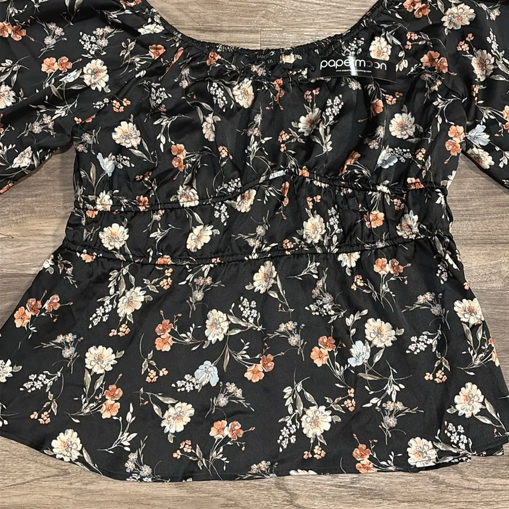 Papermoon Floral Black Blouse - Image 3