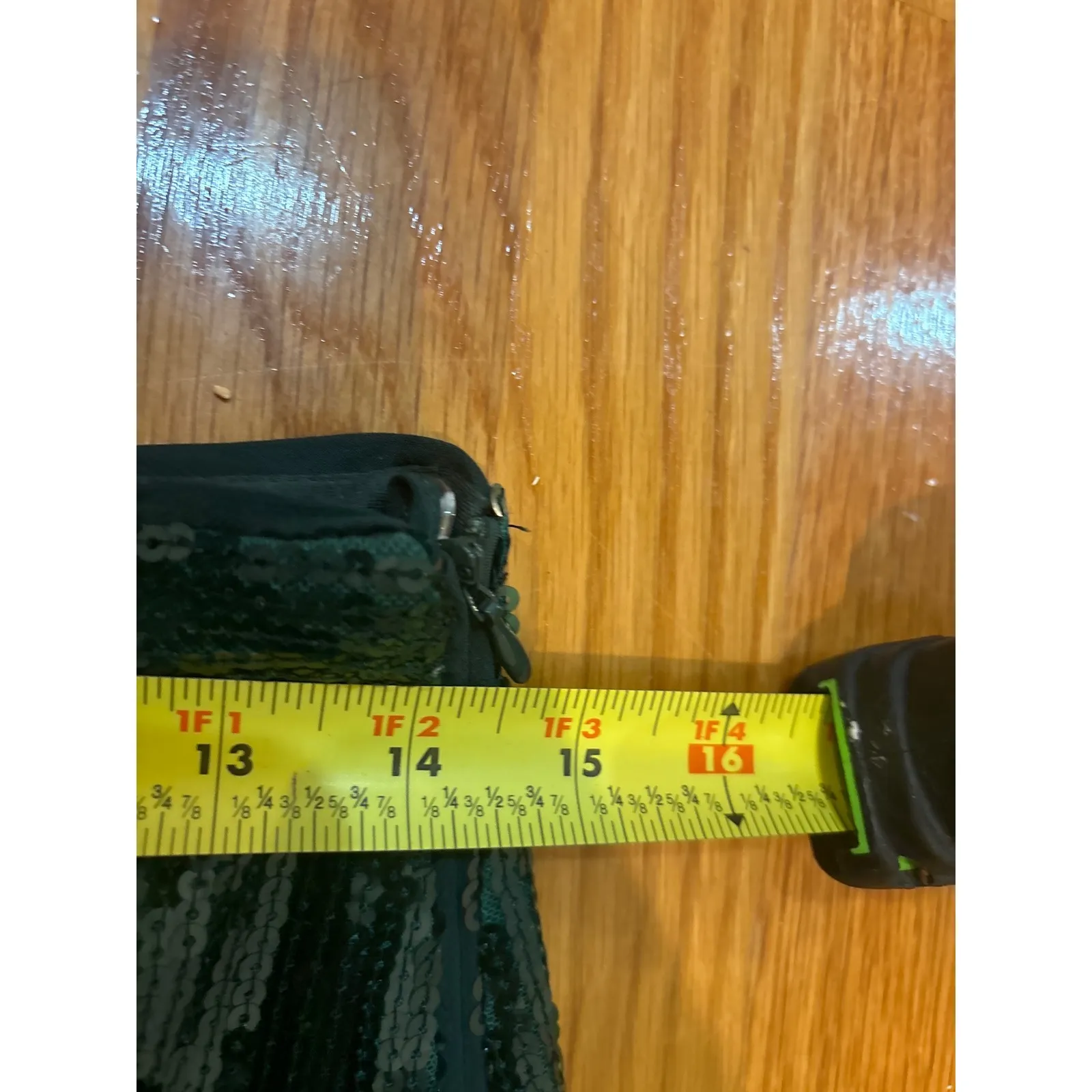 Emerald Green Sequin Pencil Skirt with Slit Elegant Evening Party Formal - Image 5