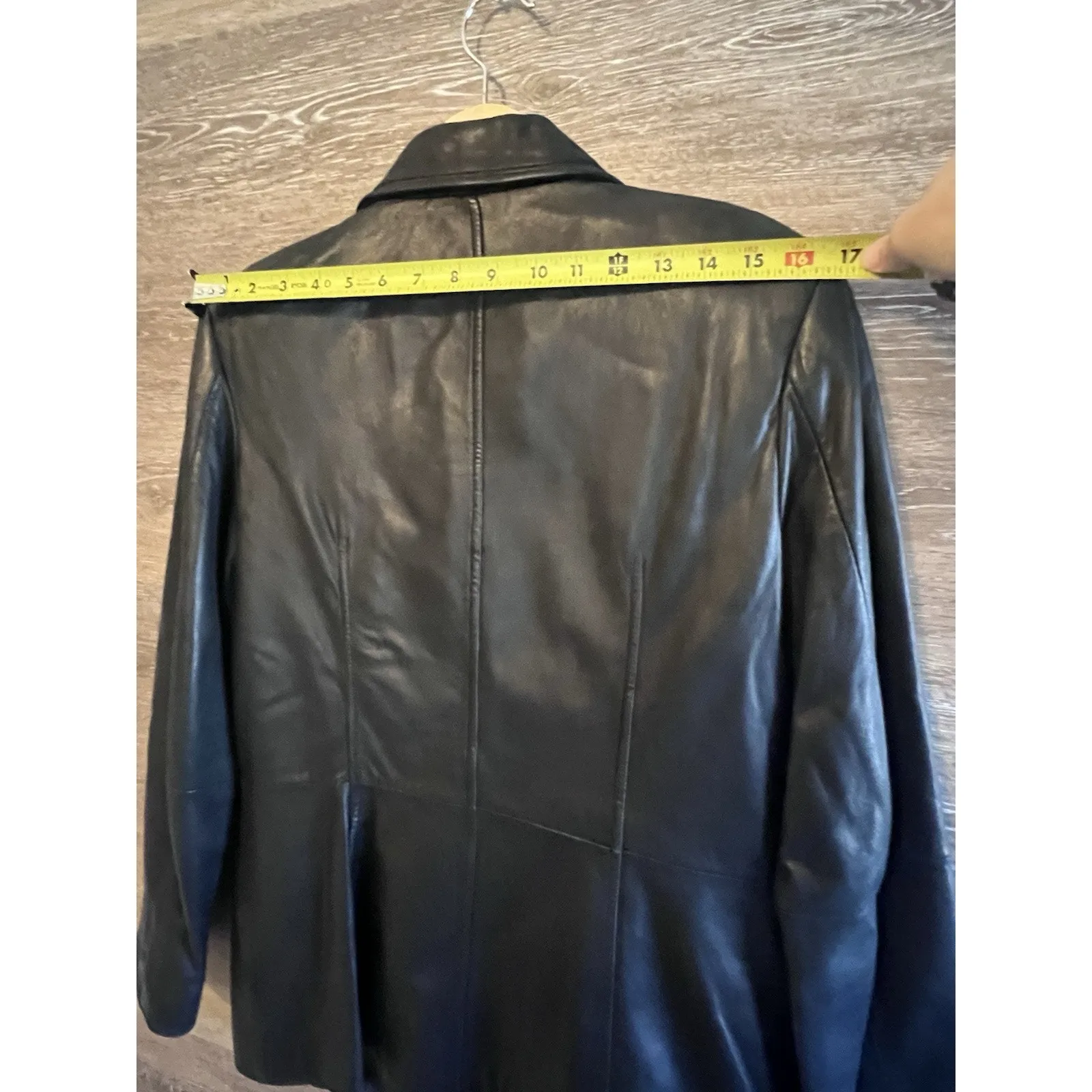 BP Women Genuine Lamb Skin Leather Jacket Size L Full Zipper Black Super Soft - Image 10