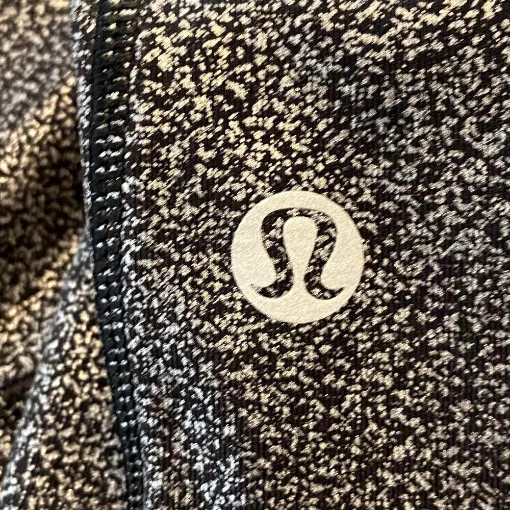 Lululemon Speed Up Tight Foil 28" Luminosity Foil Print Black Silver High Rise 4 - Image 3