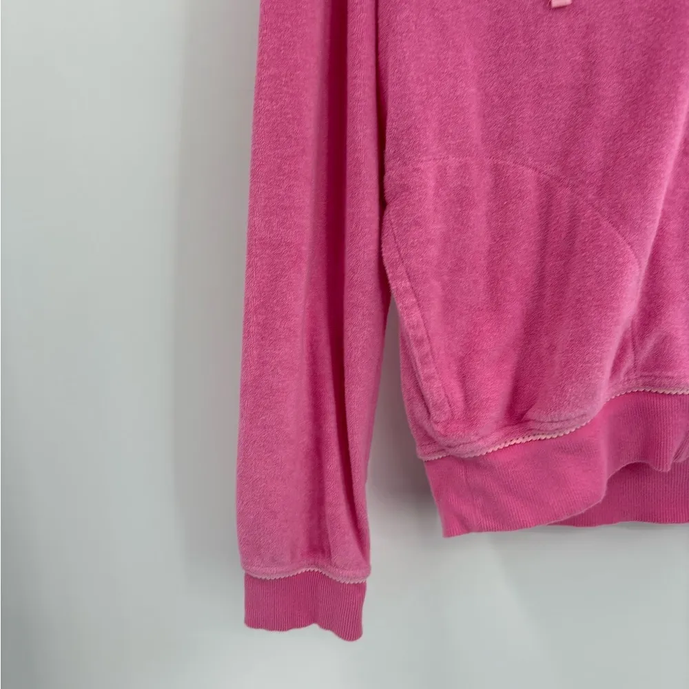 Lilly Pulitzer Women's Full Zip Hoodie Jacket Pink Terry Cloth Size small - Image 4