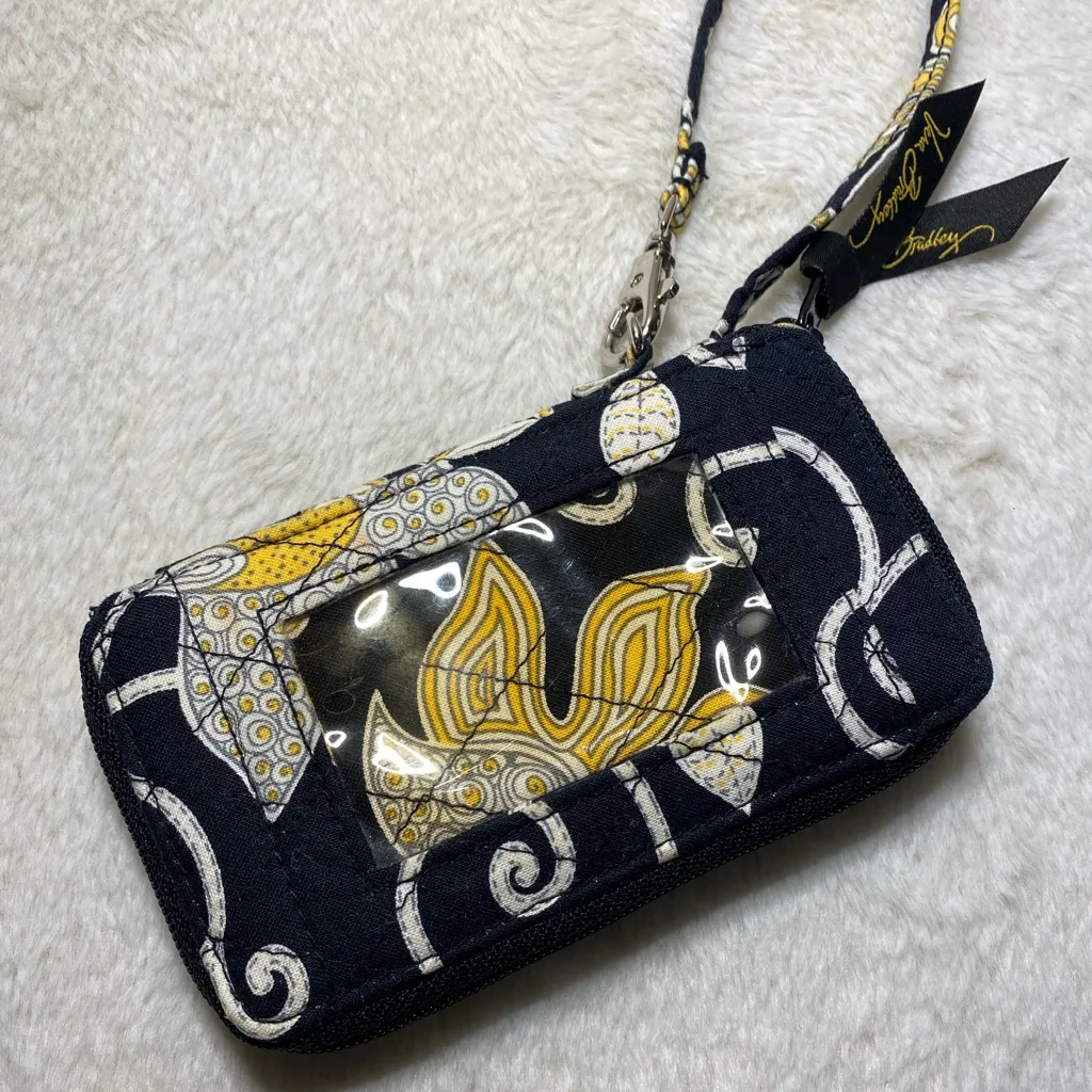 Vera Bradley ‘Yellow Bird’ Compact Wristlet Wallet EUC - Image 2