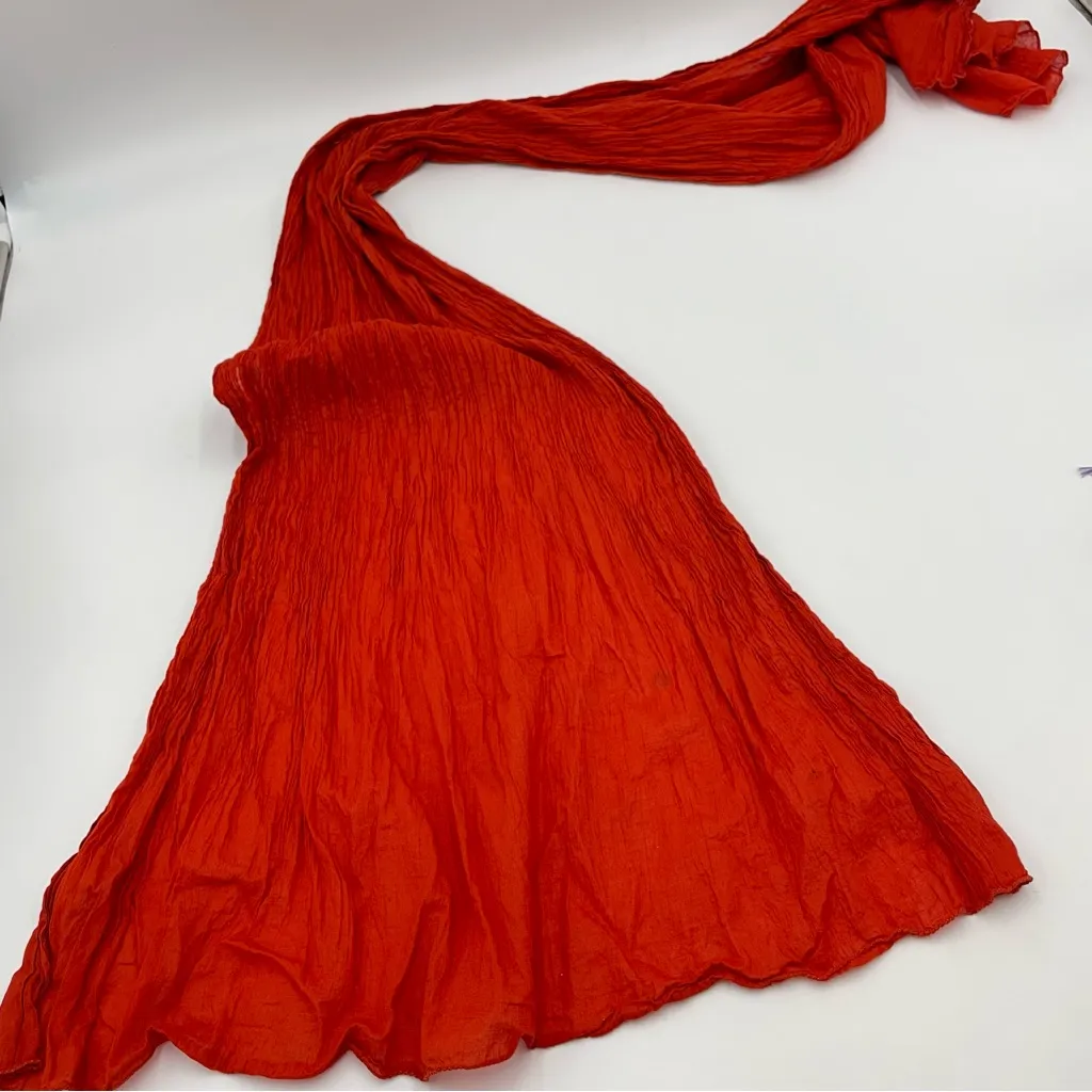 Gauzy Scarves Set of 5 Mixed Long Infinity Paisley‎ Fringe Raw Edge Floral Plaid Purple - Image 15