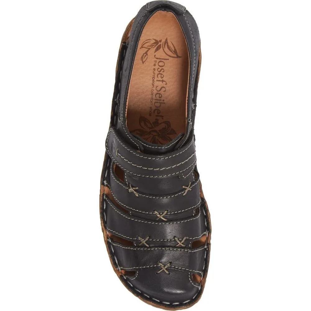 JOSEF SEIBEL Rosalie 48 Sandal in Black, Size Euro 36 New in Box Black - Image 6