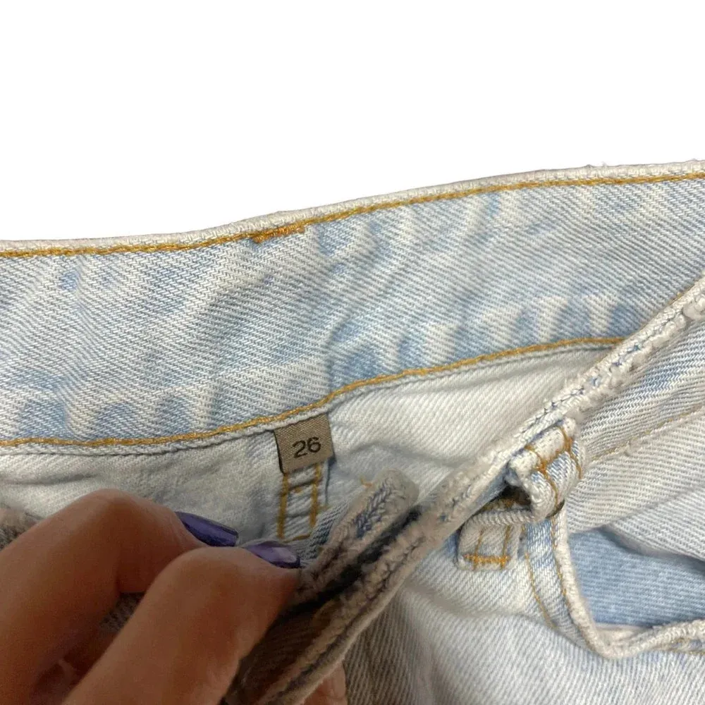 Carmar Denim Super Ripped Straight Leg Jeans Light Wash Blue Size 26 - Image 7