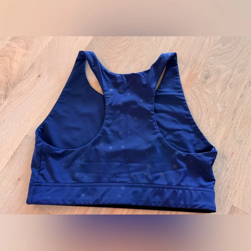 Terez Foil Medium Impact Printed Sports Bra blue stars size medium - Image 6