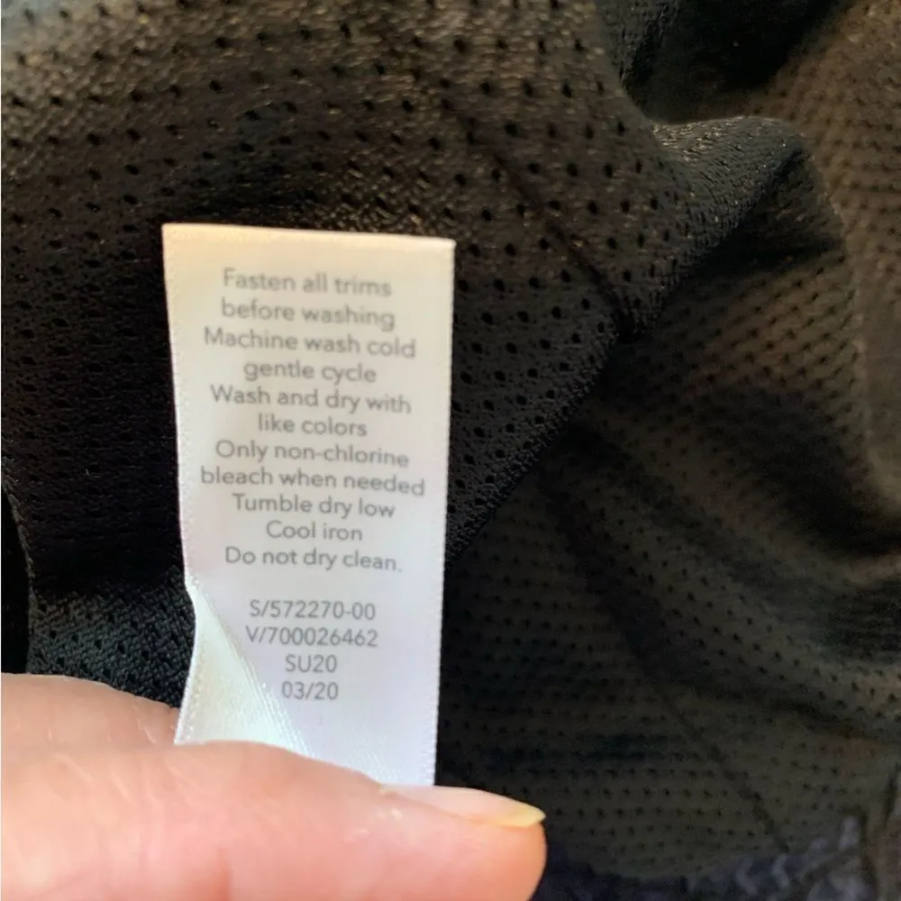 Athleta Brooklyn Bomber‎ Zip Up Jacket Blue Python Size S - Image 7