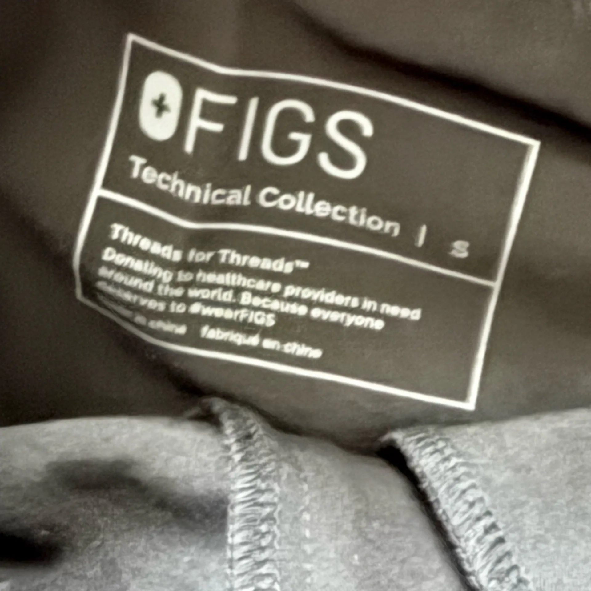 Figs Technical Collection Straight Leg Scrub Pants in Black Size S - Image 5