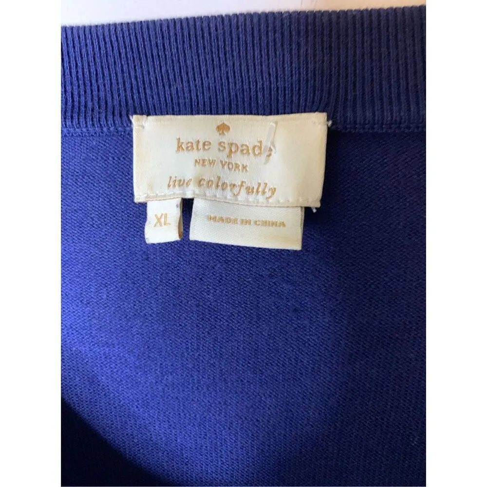 Kate Spade Tula cardigan sweater live colorfully beaded bejeweled size XL NEW - Image 4