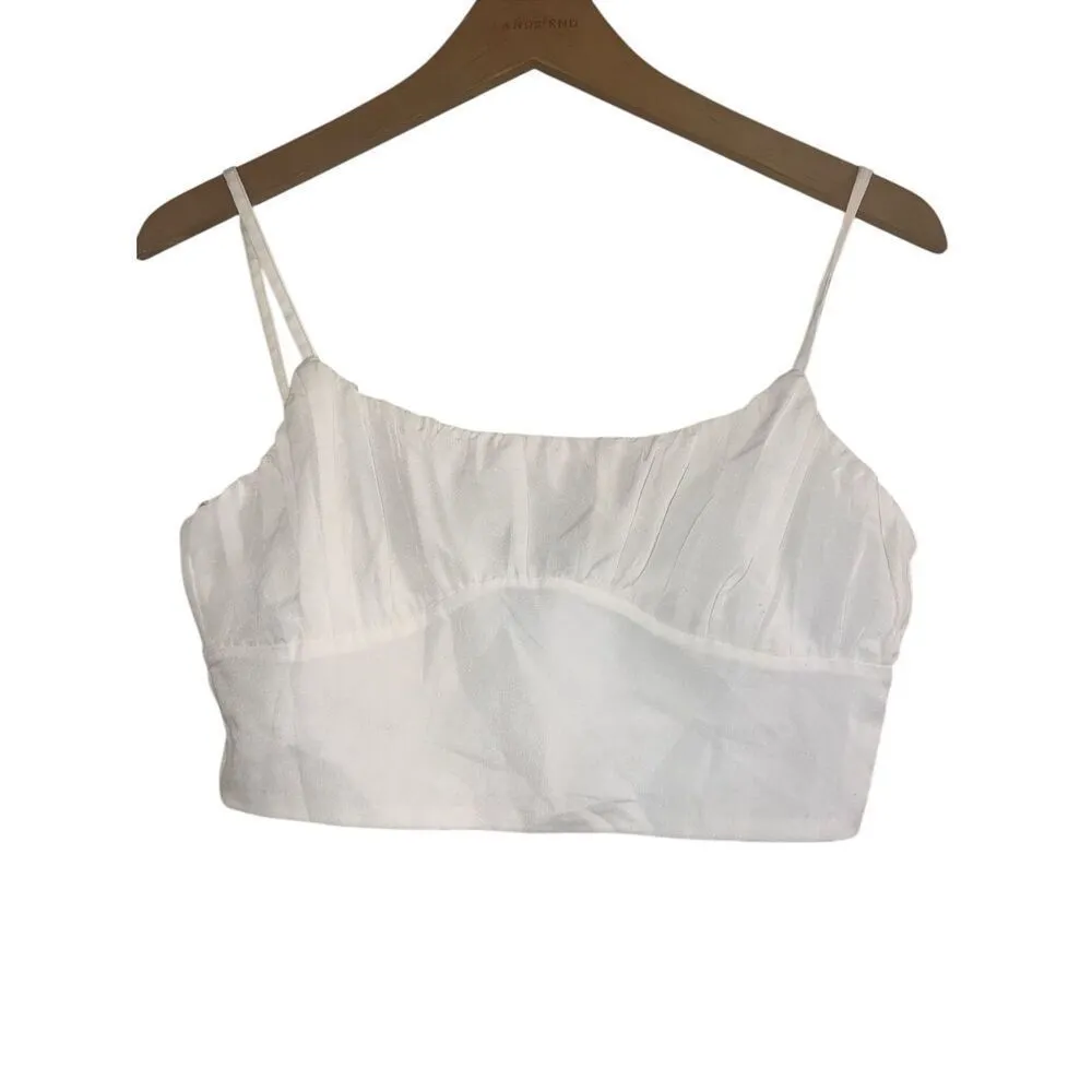 ✨Tiger Mist White Tank Cropped Sz XS Top✨ - Image 3