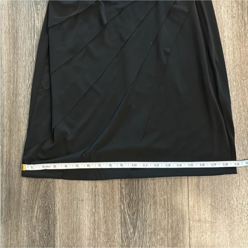 London Times Black 3/4 Sleeved Dress With Ruffles Size 10 - Image 10