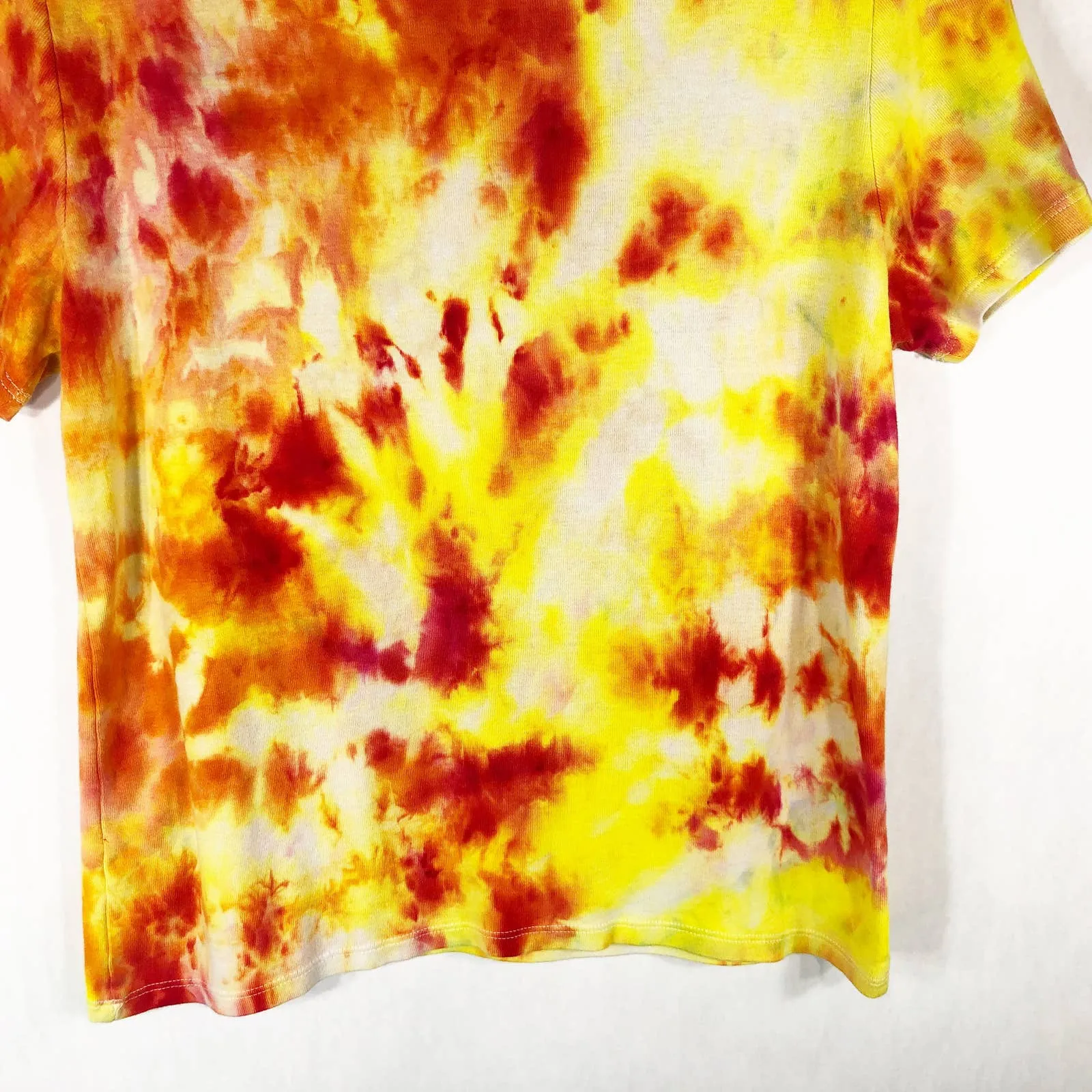 Marisa Christina Medium Top‎ Handmade Tie Dye Flower Garden Orange Yellow 1056 - Image 8