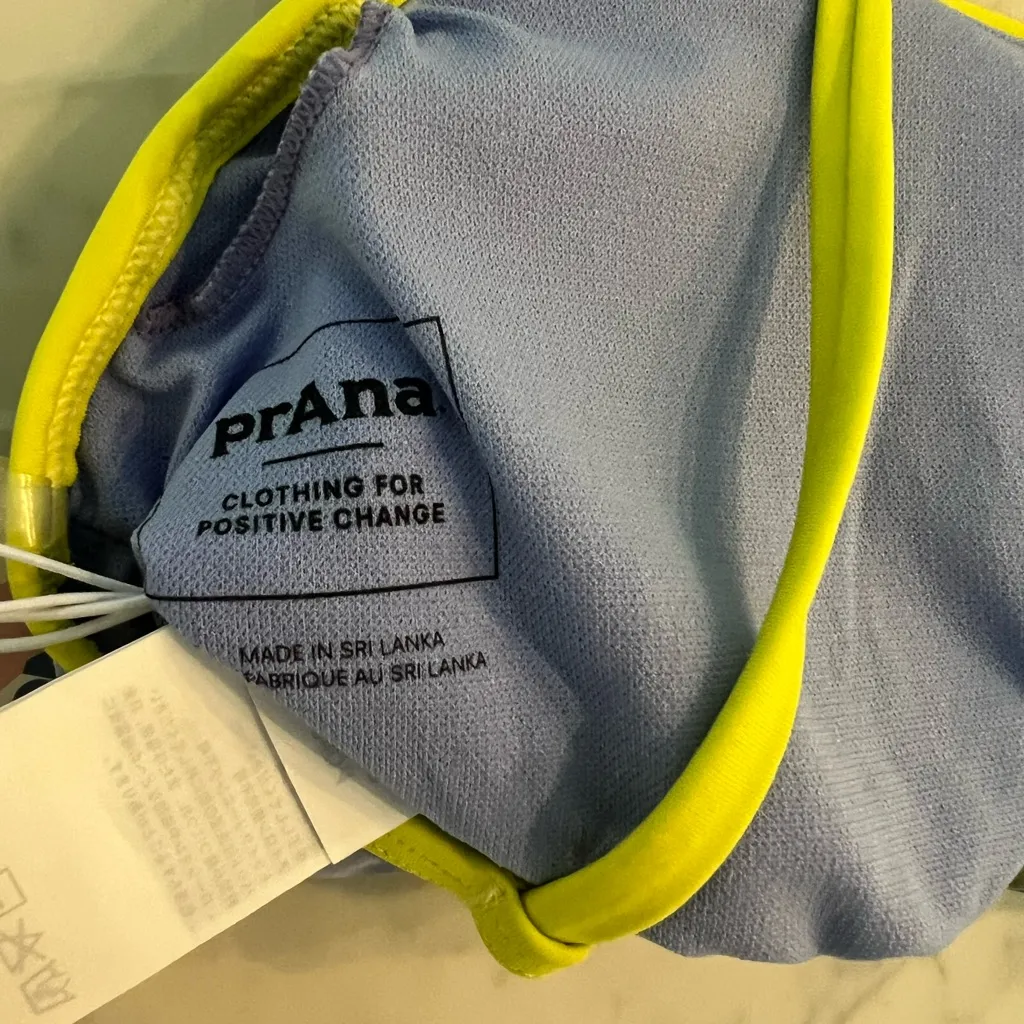 Prana
Women's Lurisia Bathing Suit Army Green Color block  Top Small New - Image 7