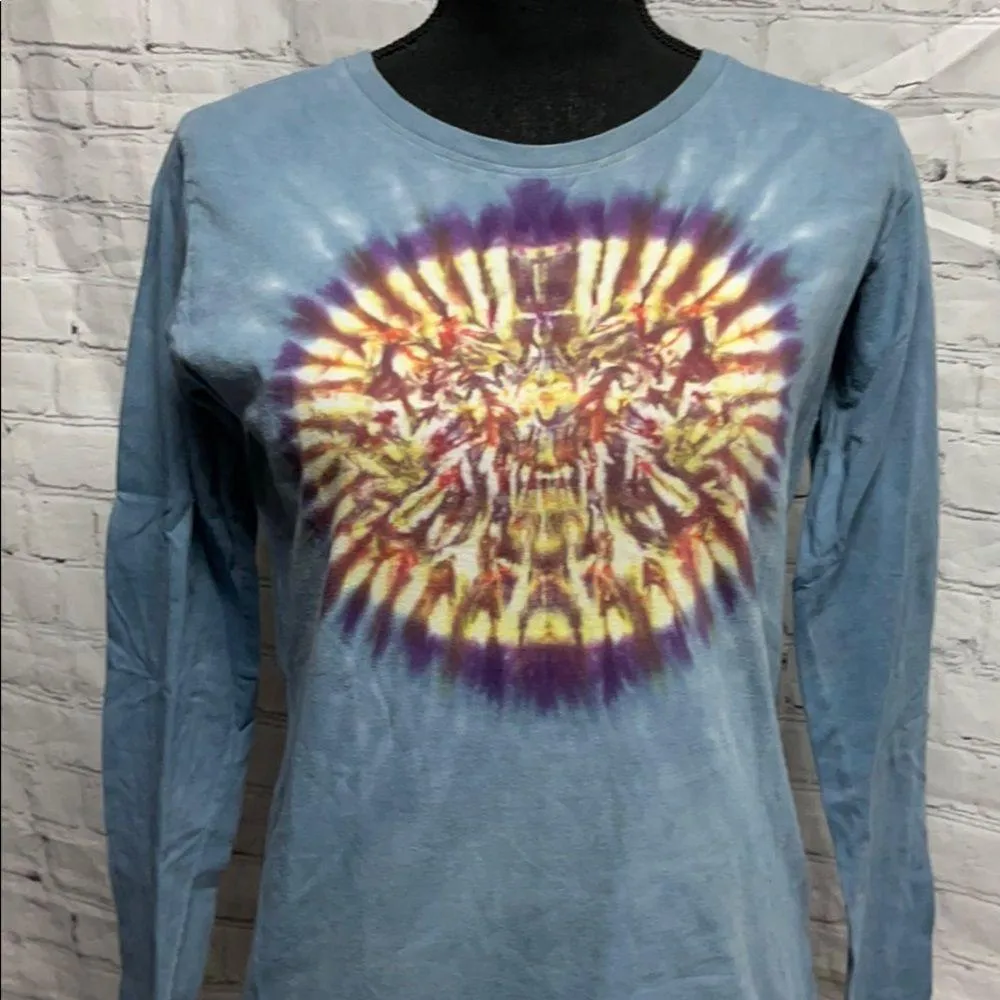 🦋4/$25 Blue Tie Dye Long Sleeve Shirt size small - Image 2